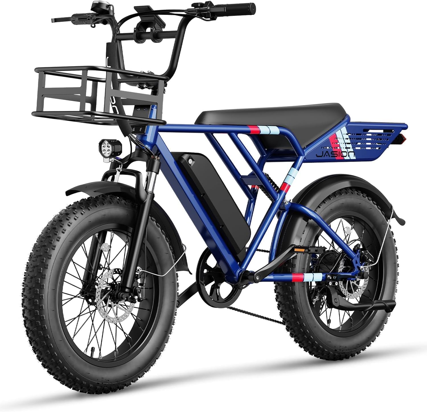 All-Terrain Retro Style Electric Bike for Adults – 2000W-3000W Peak Dual Performance, 38MPH Max Speed, 20" x 4.0" Fat Tire Off-Road E-Motorcycle
