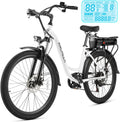 26" Electric Commuter & Mountain Bike – 400W/500Wh Removable Battery, Fast-Charge Tech, 7-Speed Cruiser E-Bike with Suspension Fork (UL2849 Certified)