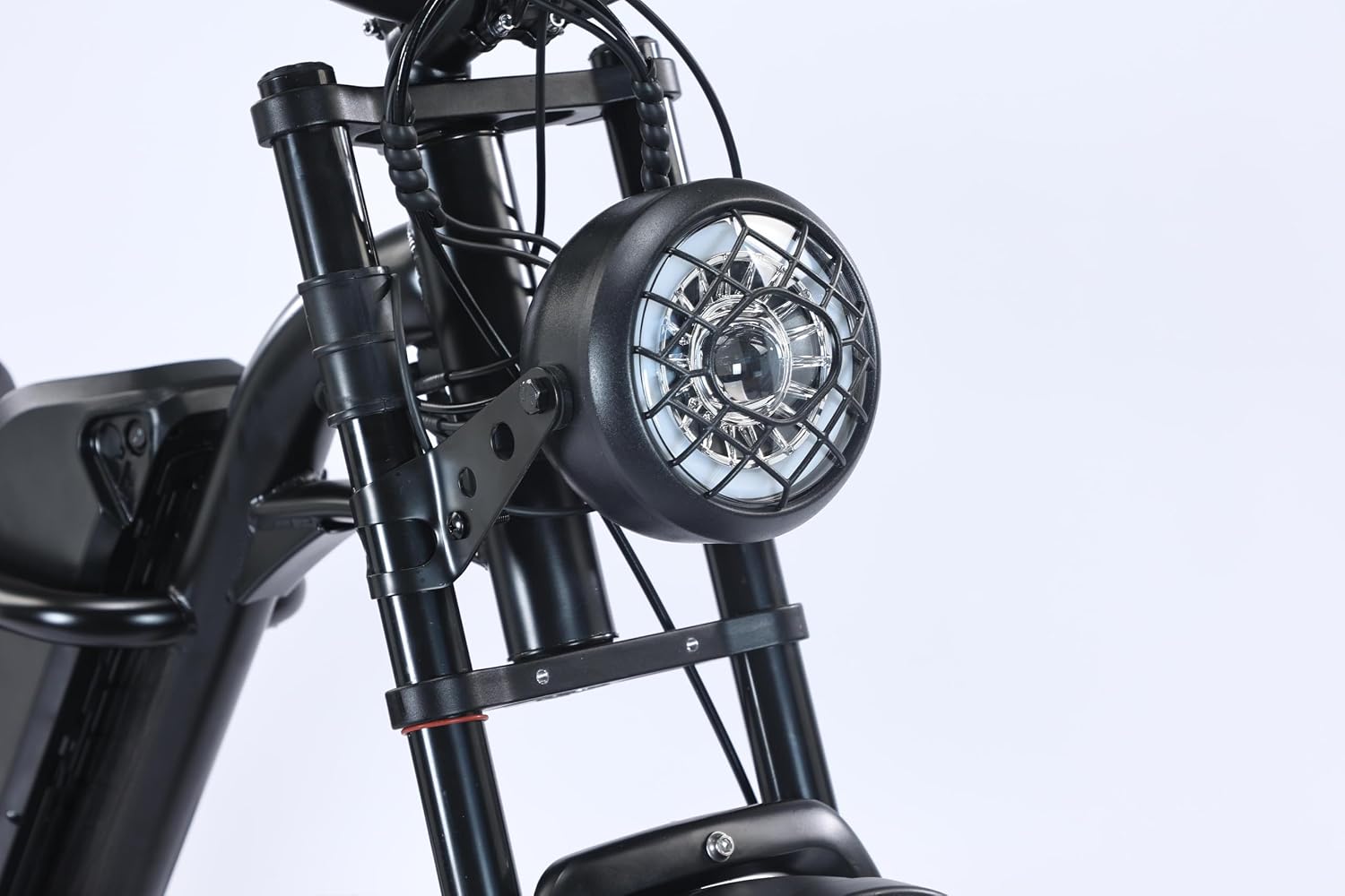 High-Speed Off-Road Fat Tire Electric Mountain Bike | Dual Headlights & 7-Speed