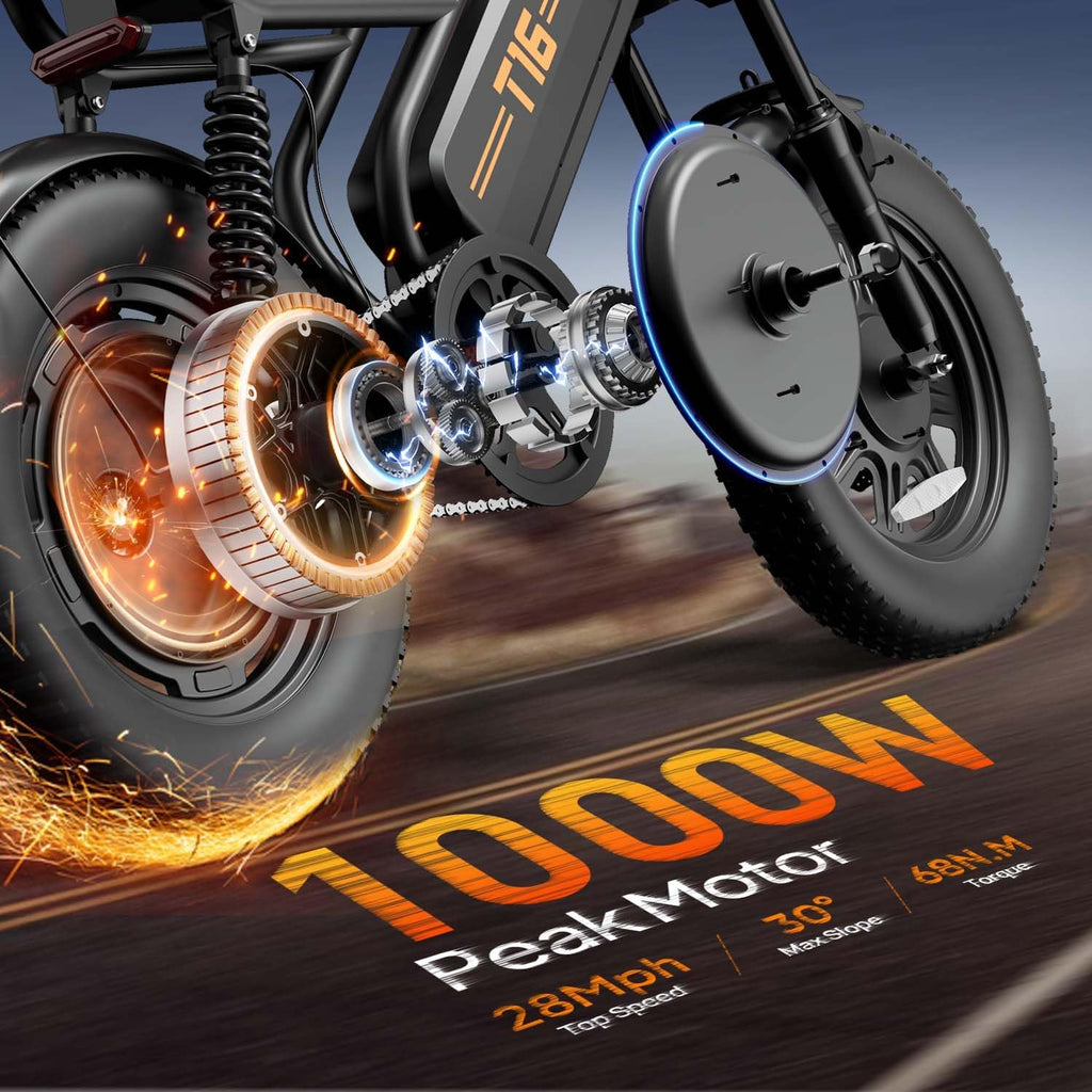 Electric Bike for Adults/Teens, Electric Dirt Bike with Storage Box, 48V 13AH