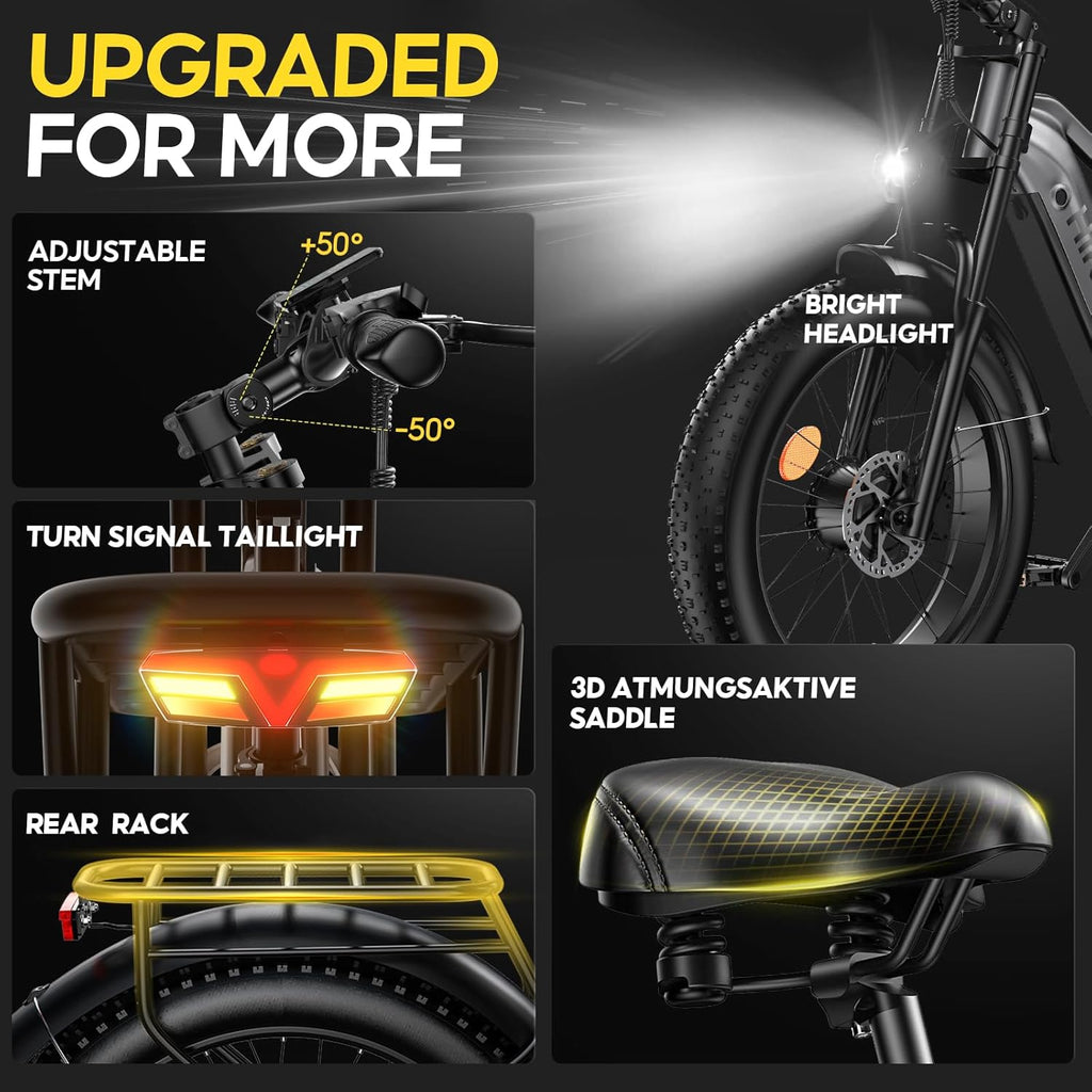4000W Peak Dual Motor Electric Bike | 24" Fat Tire, 40MPH Off-Road E-Bike