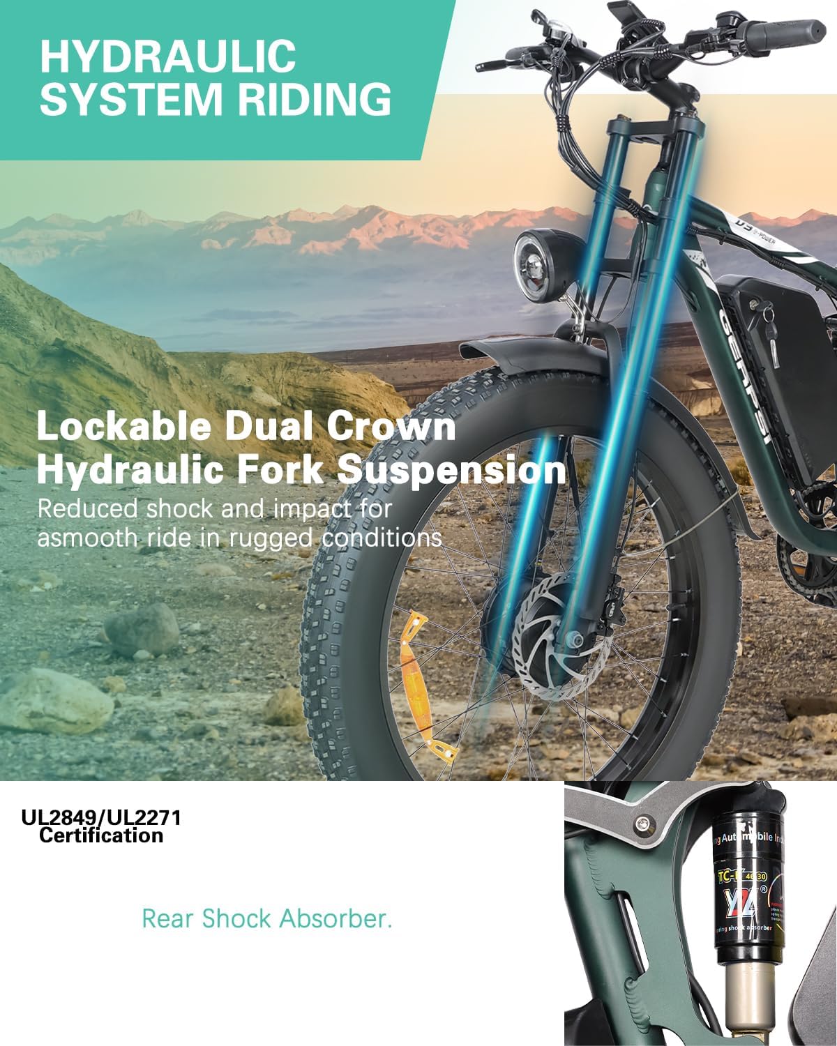 High-Performance Dual-Motor Full Suspension All-Terrain Electric Bike