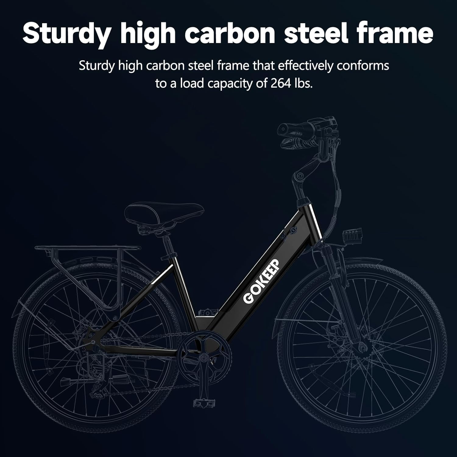 26" All-Terrain Electric Bike – 1300W Peak High-Comfort Commuter & Mountain E-Bike