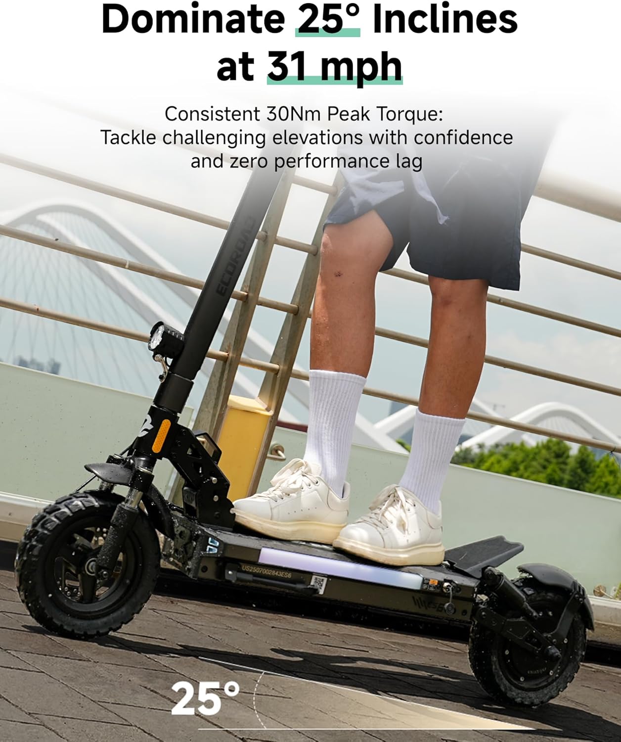 ES6/DUALElectric Scooter for Adults, 1000/2000W Peak Motor Up to 31/34 MPH, 40/50 Miles Long Range, 10" All-Terrain Tubeless Tires, Foldable Heavy Duty 330+ lbs E-Scooter with App & RGB Lights