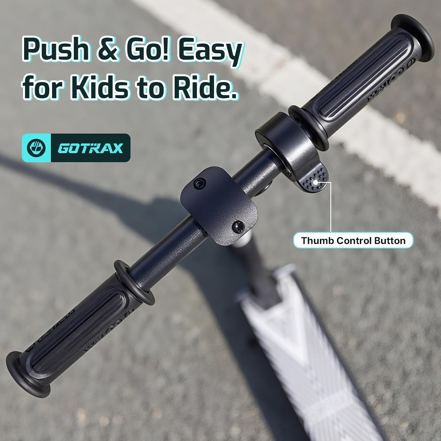 Electric Scooter for Kids 6-12, Max 3.75 Miles & 7.5 Mph by 150W Motor, 6'' Wheel, Thumb Control Easy to Ride & Assemble