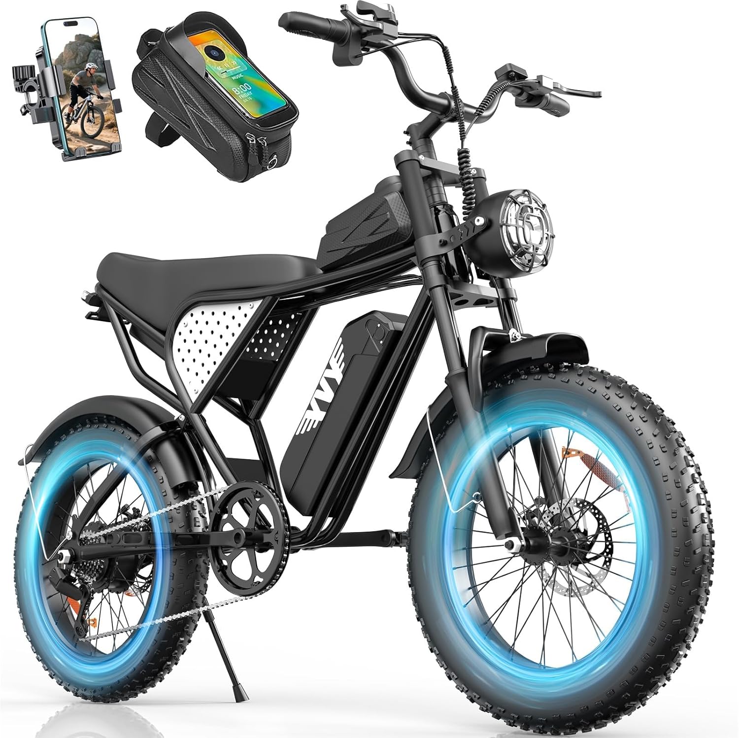 20" Fat Tire All-Terrain Electric Bike – 1500W-3000W Peak Motor & Full Suspension