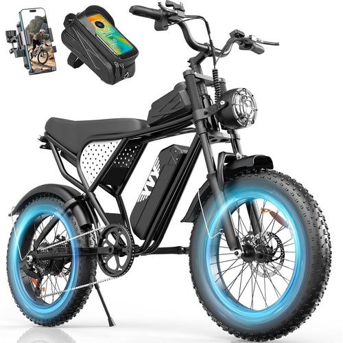 20" Fat Tire All-Terrain Electric Bike – 1500W-3000W Peak Motor & Full Suspension
