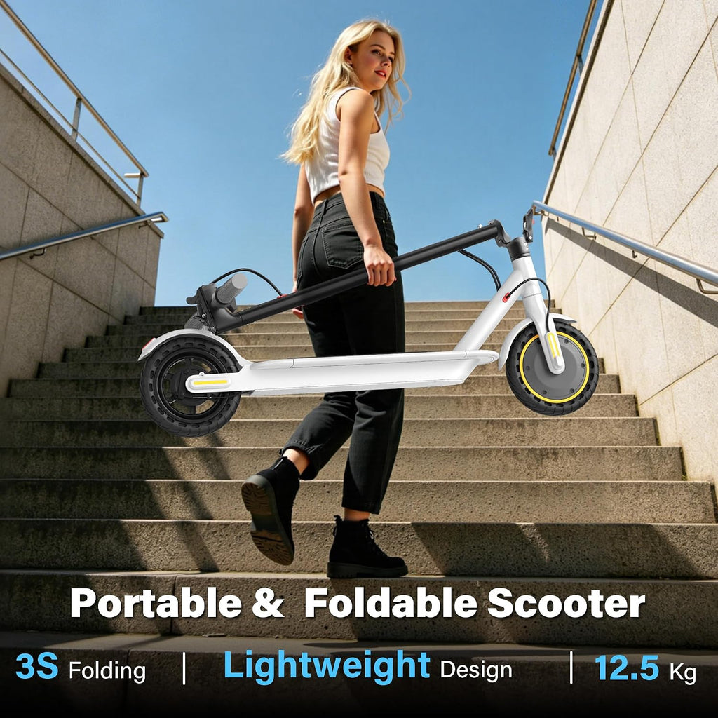 Electric Scooter with Seat for Adults, 19MPH, 700W Peak Motor, 15/22 Miles Long Range