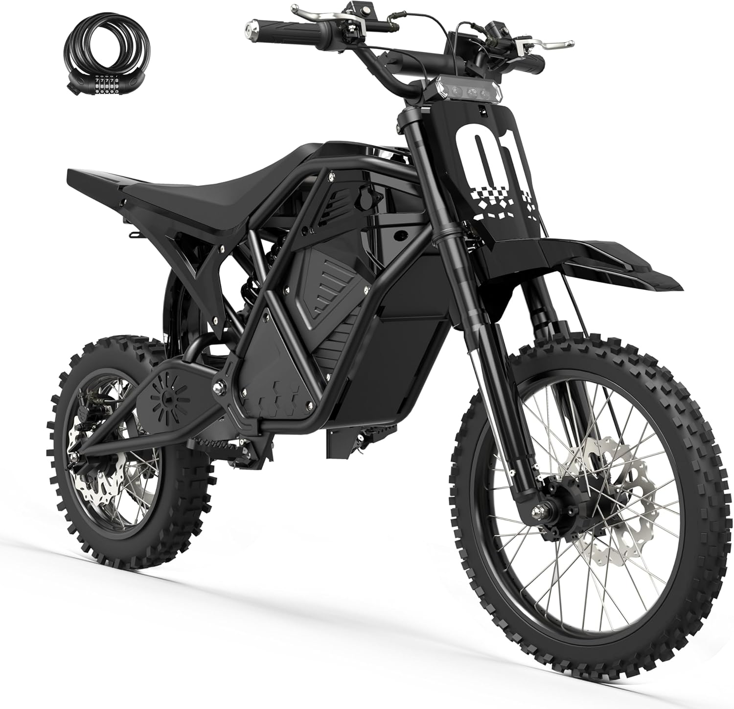 Electric Dirt Bike for Teens Adults, Mid-Drive Motor 3500W Peak, Electric Motorcycle 48V23Ah