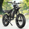 1500W Electric Bicycles for Adults/Teens 14-18, 80+ Miles Single Charge, Speed up to 35MPH. Fake Caron Fiber, Invered Fork