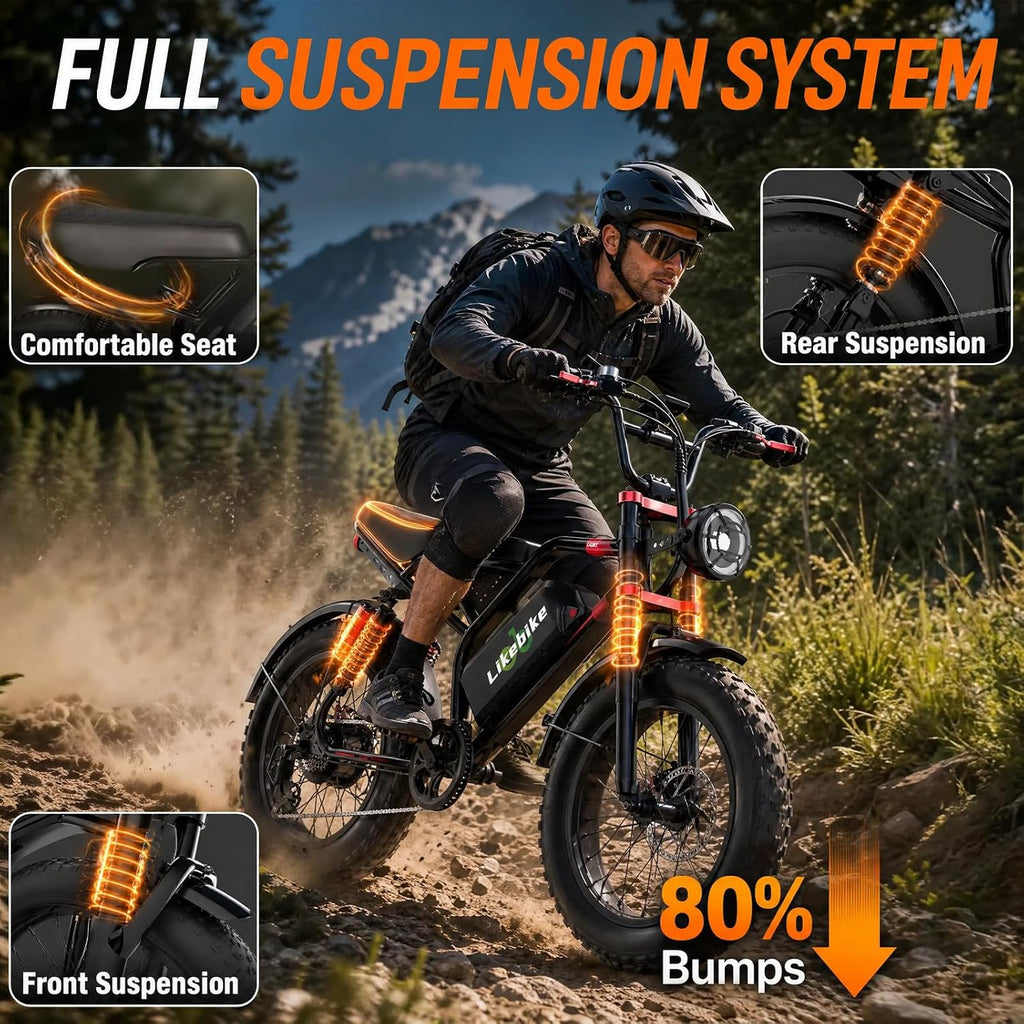 High-Power All-Terrain Fat Tire Electric Bike | Custom Motor & Battery Options for Adults