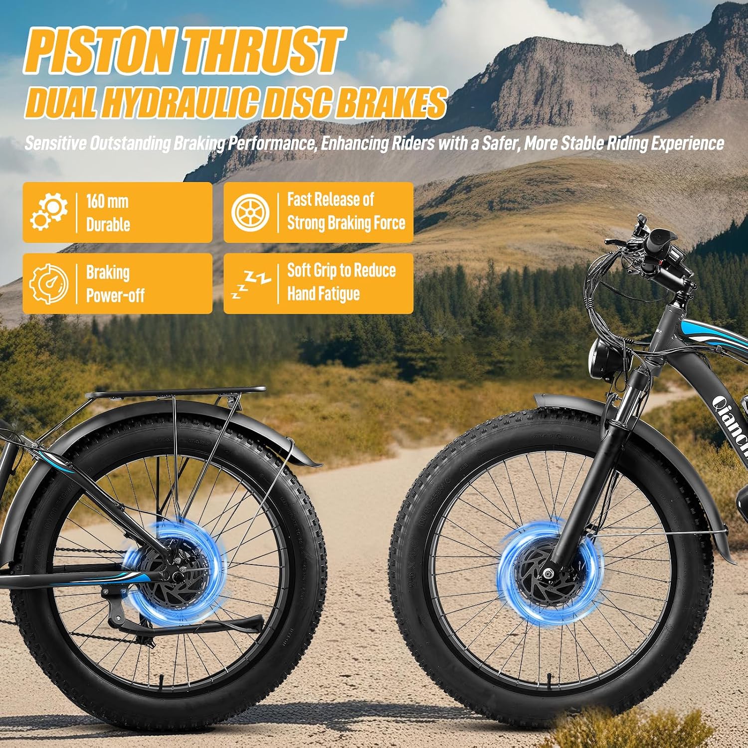 26" Dual-Motor All-Terrain Electric Mountain Bike | 9000W Peak 45MPH Extended Range E-Bike