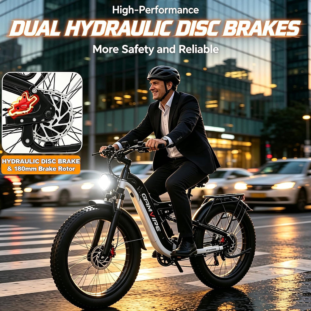 9000W Peak Dual Motor All-Terrain Fat Tire Electric Bike – 52V 30Ah, 55MPH Max Speed, Full Suspension Hydraulic E-Bicycle