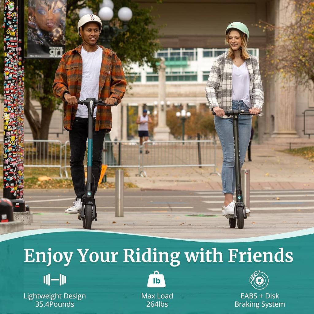 Electric Scooter for Adults, Max 18/38 Mile & 20/28Mph by 350w/500w/1000w Motor,10" Tire, Bright Headlight Taillight,Aluminum Alloy Frame&Cruise Control, Foldable Escooter for Commute