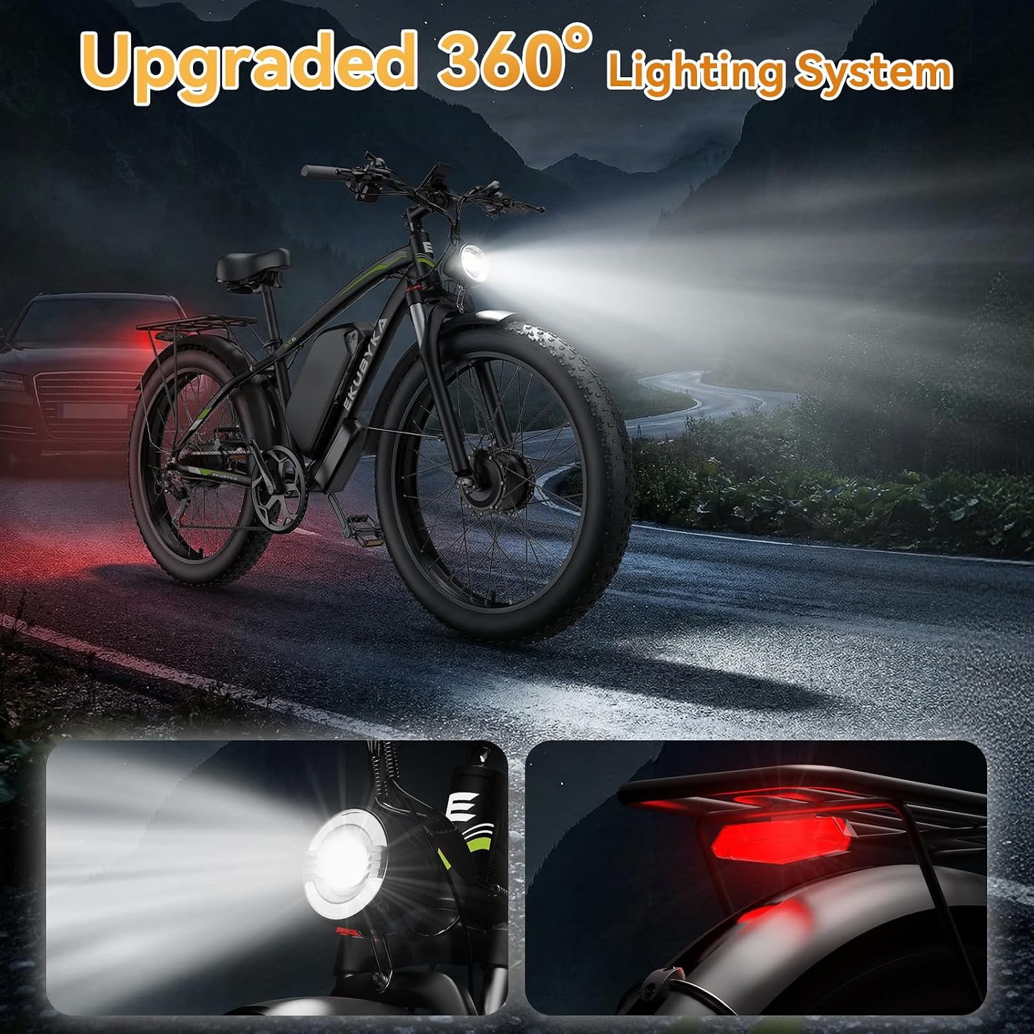 Dual Motor All-Terrain Electric Bike | 48 MPH High Speed & 24" Fat Tires