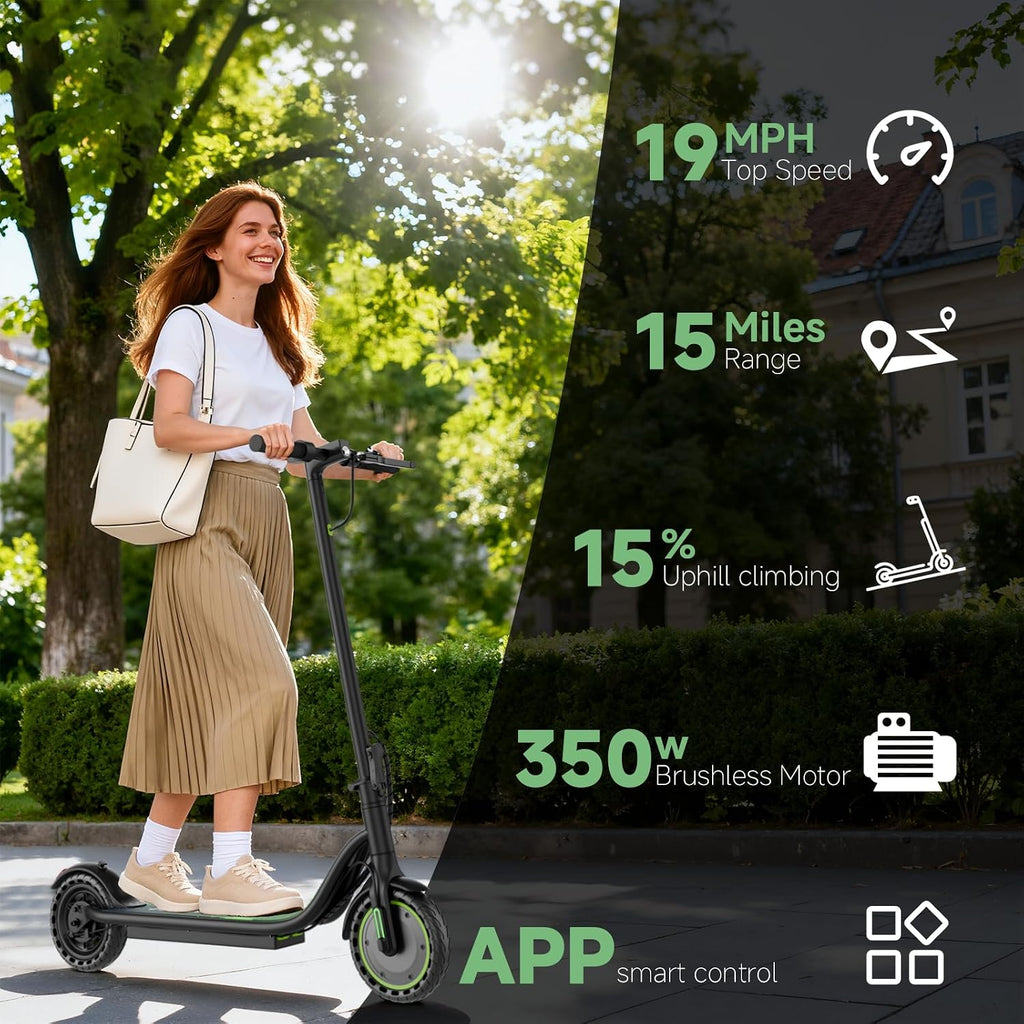 Smart Foldable Electric Scooter for Adults | 500W Peak Motor & Dual Braking