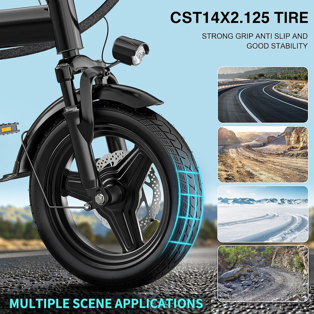 Electric Bike for Adults, 1200W Peak Motor Commuter Ebike, 20-28MPH Speed, 32 Miles