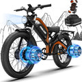 Electric Bike for Adults,5000W/3000W Peak Dual Motor ebike 35MPH E Bikes for Men Women,52V 32/23AH