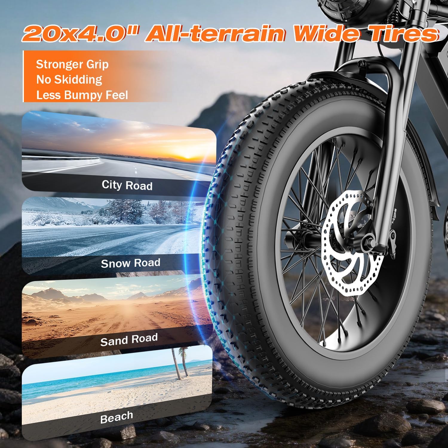 Electric Bike for Adults, 2500W Peak Electric Dirt Bike, 65Miles 36MPH E-Bike with 48V 20AH