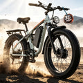All-Terrain 24" Fat Tire Electric Bike – 4000W Peak Dual Motor, 38MPH Max Speed, 52V 25Ah Removable Battery, Full Suspension Off-Road E-Bike