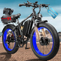 Dual Motor All-Terrain Electric Bike | 9000W Peak, 58V 34Ah Long-Range Battery, 46 MPH Full Suspension Fat Tire E-Bike