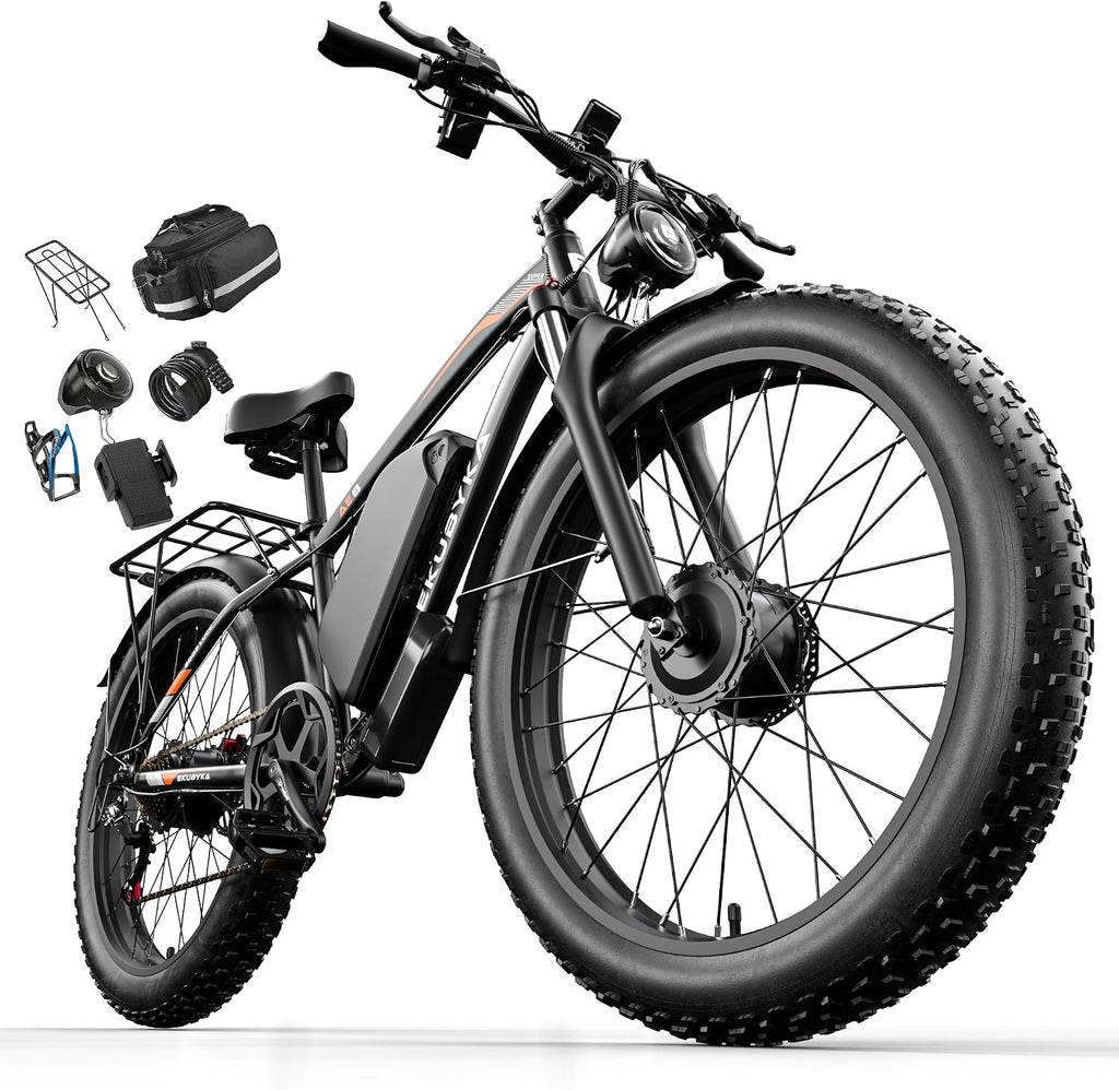 9000W Dual Motor Electric Bike – All-Terrain Fat Tire E-Bike with 110-Mile Range & Hydraulic Brakes