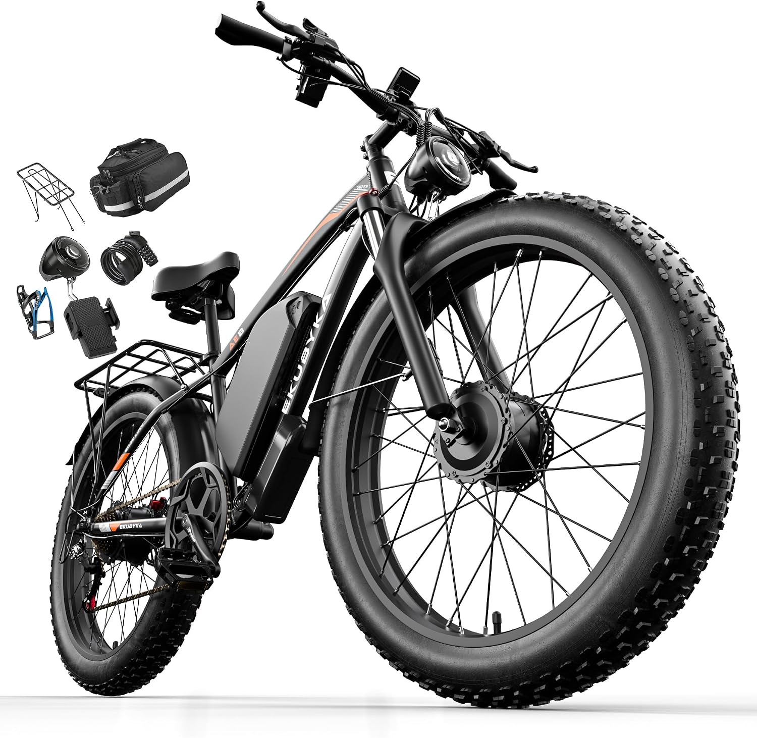 9000W Dual Motor Electric Bike – All-Terrain Fat Tire E-Bike with 110-Mile Range & Hydraulic Brakes