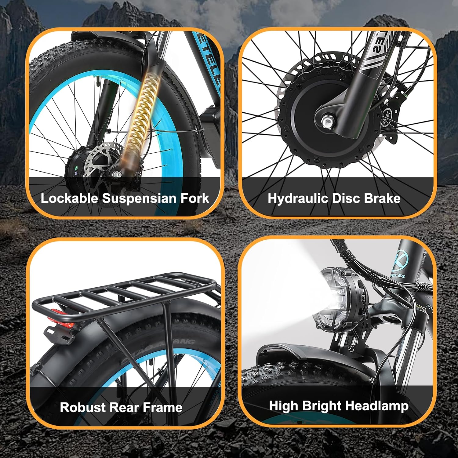 AWD Dual-Motor All-Terrain Electric Bike | Peak 4000W 26" Fat Tire Adult E-Bike