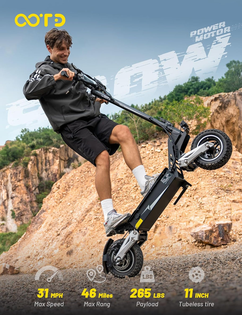 Electric Scooter for Adults, 48V