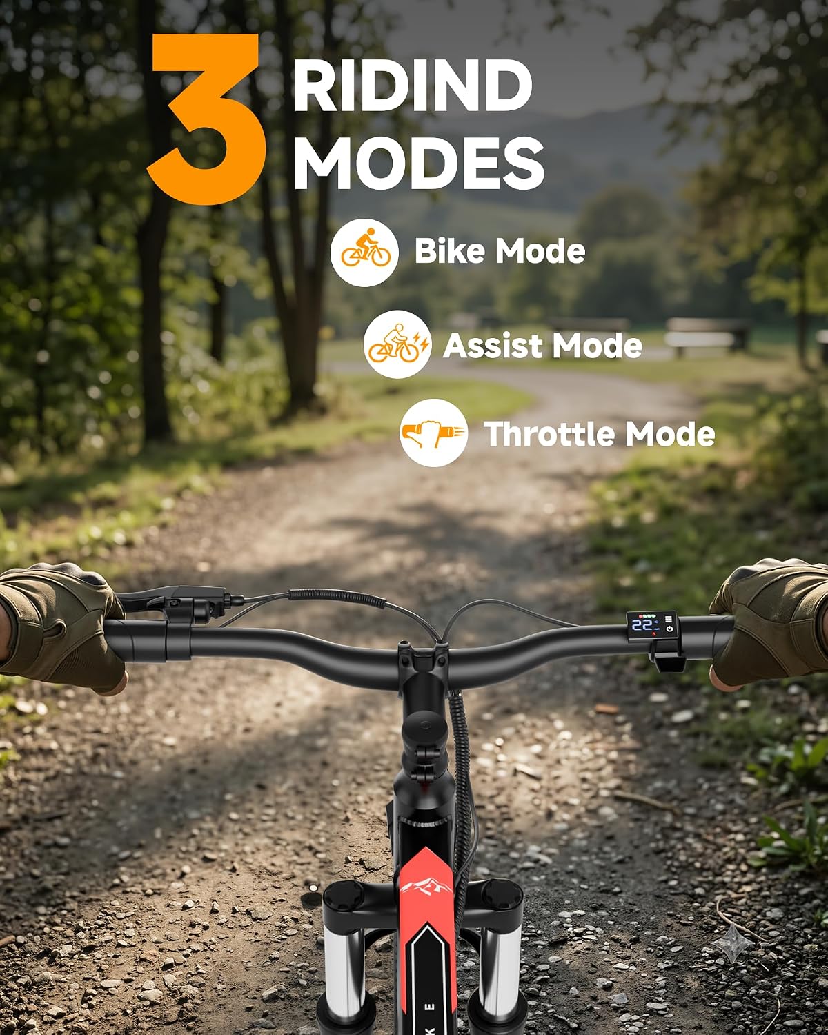 26" Commuter Electric Bike for Adults – 350W Brushless Motor, 48V 5.2Ah Removable Battery E-Bike