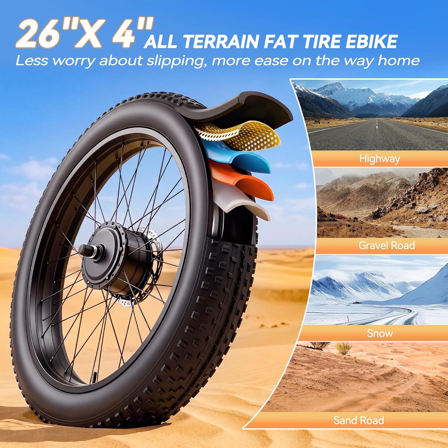 8000W Dual Motor Electric Bike – 26" All-Terrain Fat Tire E-Bike with Full Suspension