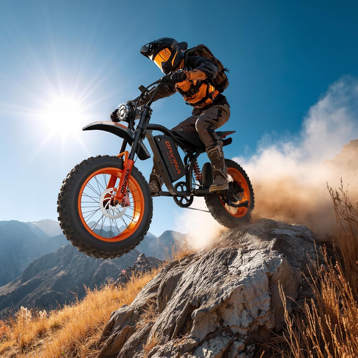 20" High-Performance All-Terrain Fat Tire Electric Bike | 6000W Peak, Full Suspension, 45 MPH, NFC Display