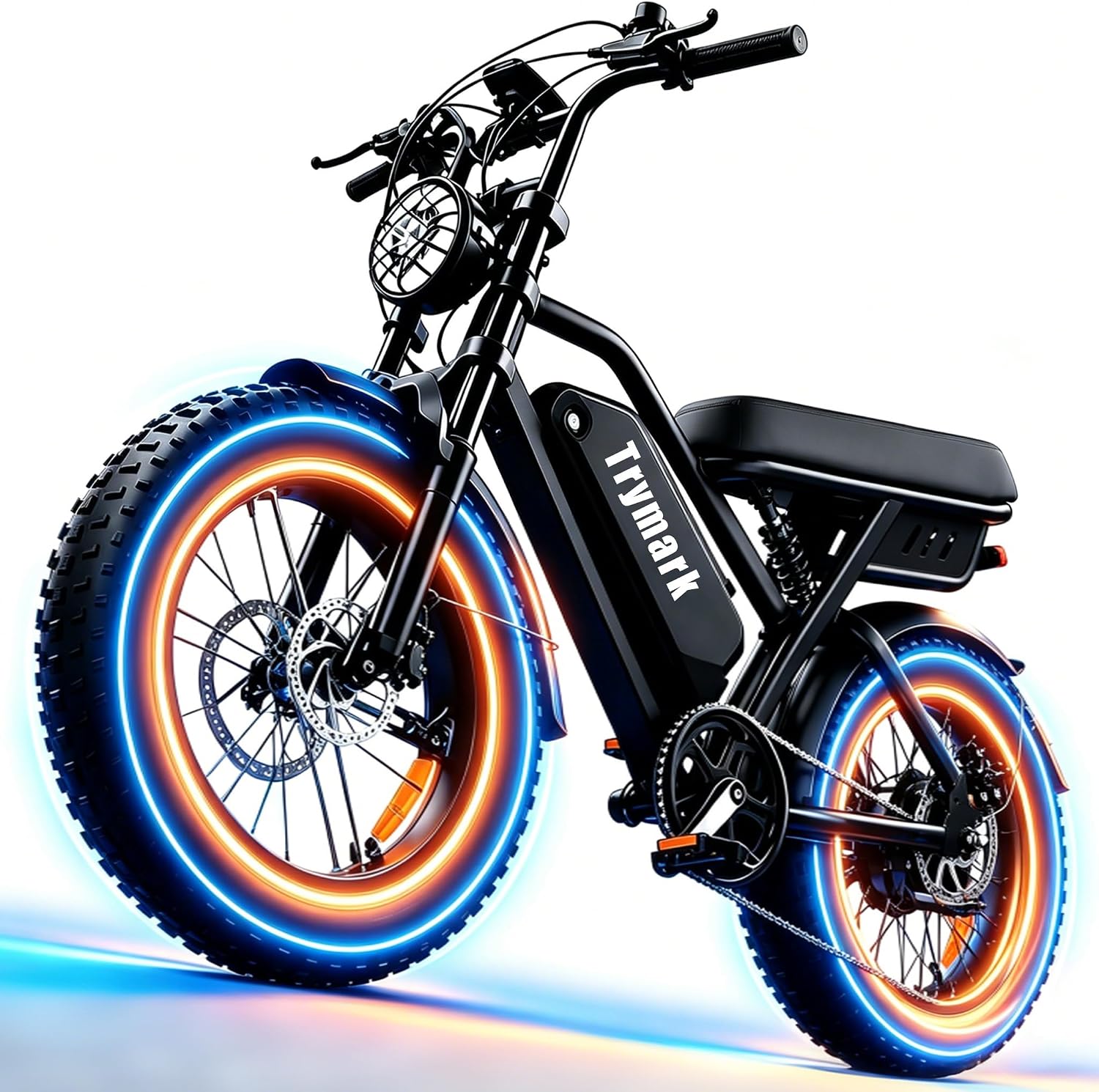 Fat Tire Electric Bike (16" or 20") – 1500W Peak Motor, Full Disc Brakes & 7-Speed Gears
