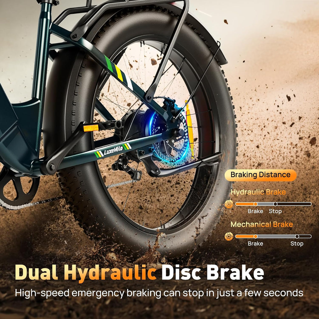 26" All-Terrain Fat Tire Electric Mountain Bike – 1000W Peak Motor E-Bike with 48V 13Ah Removable Battery, 50-Mile Range & Smart LCD Display