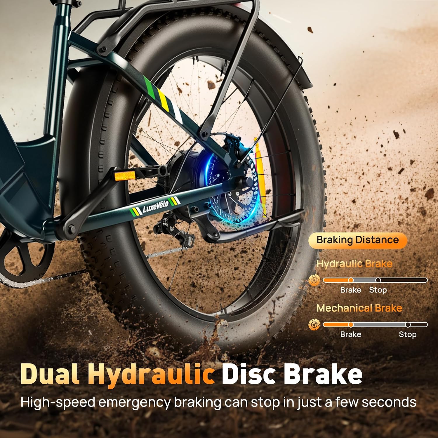 26" All-Terrain Fat Tire Electric Mountain Bike – 1000W Peak Motor E-Bike with 48V 13Ah Removable Battery, 50-Mile Range & Smart LCD Display