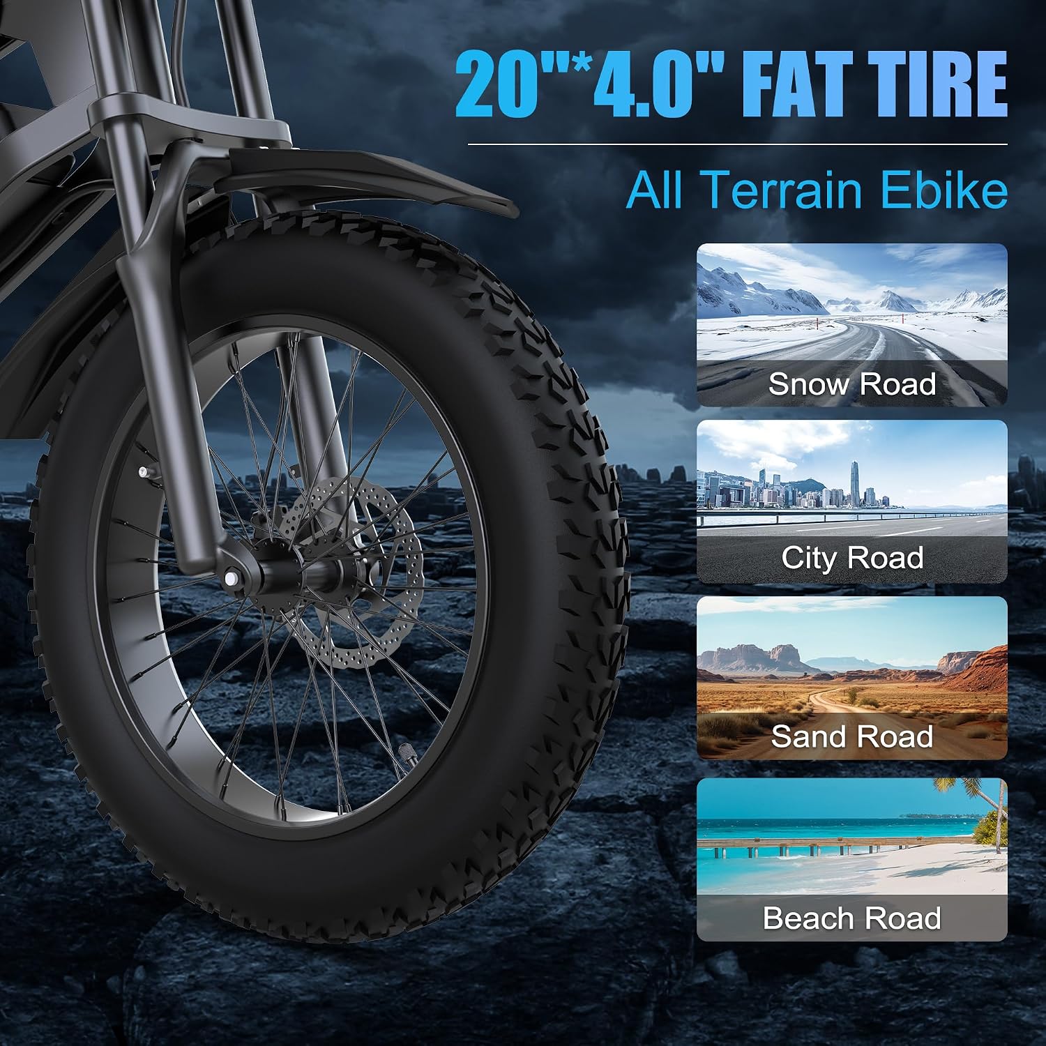 20" Fat Tire Electric Dirt Bike for Adults | 1500W Peak Motor, 48V 20Ah Battery, 31 MPH, UL2849 Safety Certified E-Bike