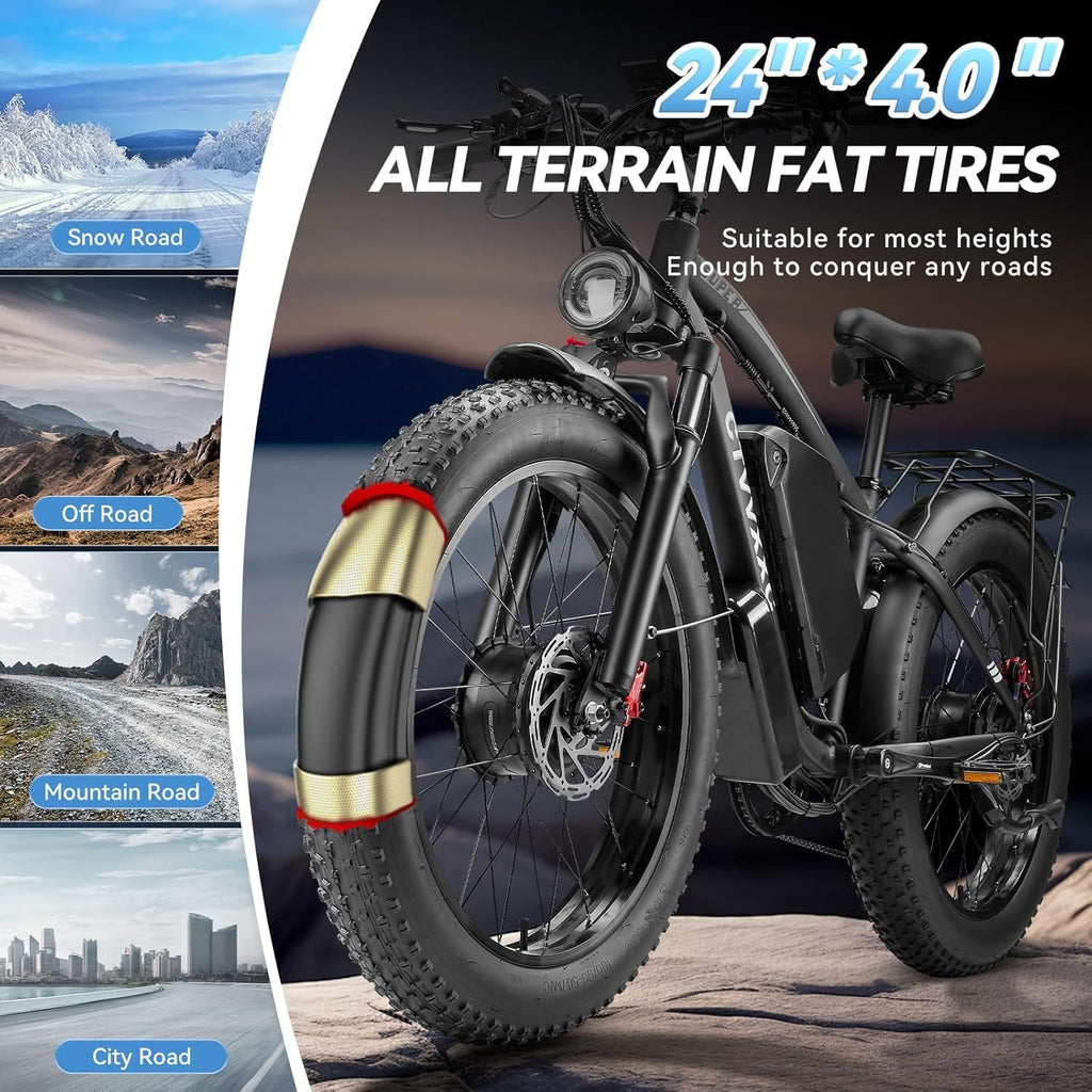 Off-Road Electric Dirt Bike for Adults – 6000W Peak Mid-Drive Motor, 46MPH Max Speed, 60V 30Ah Battery, High-Torque E-Motorcycle