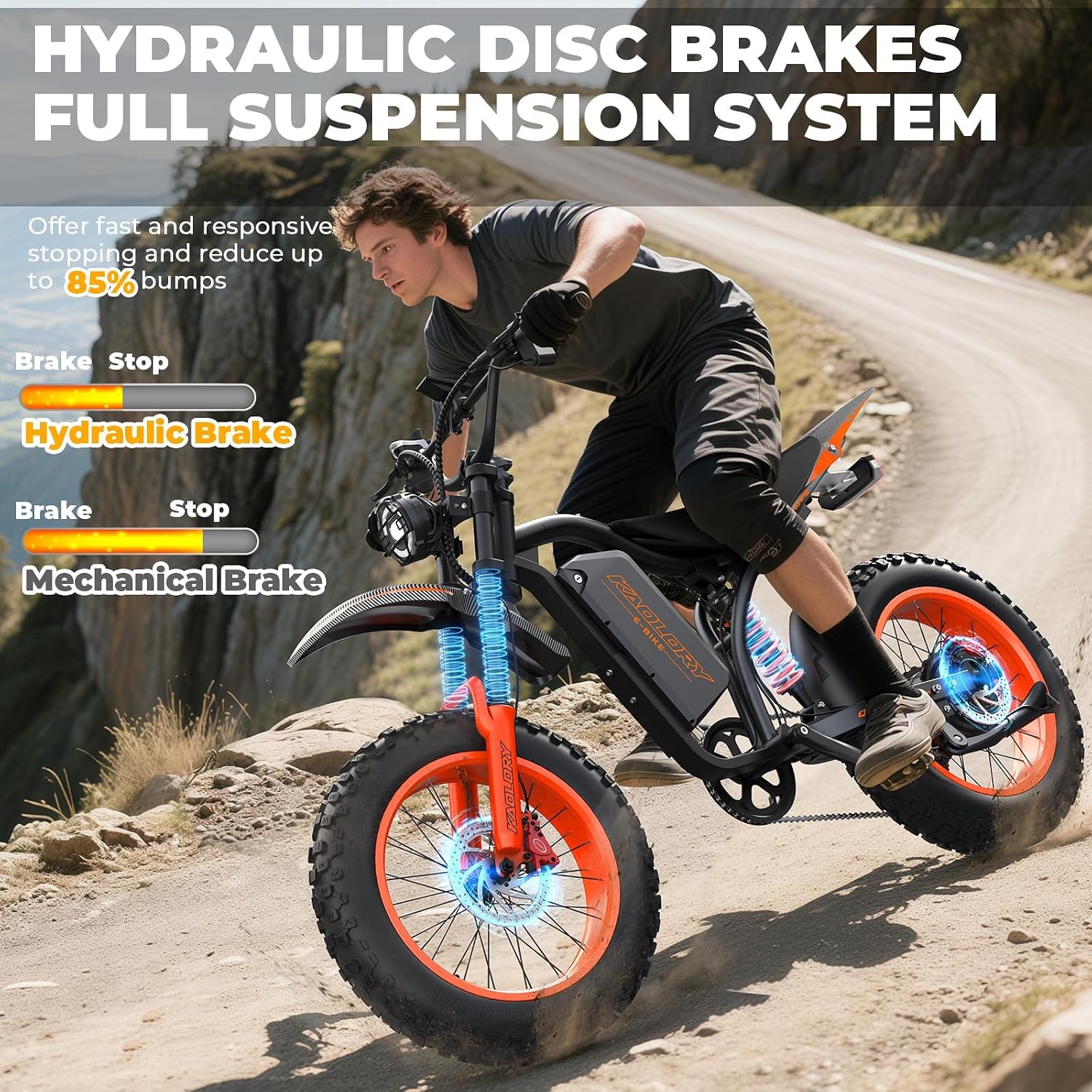 All-Terrain Fat Tire Electric Bike for Adults | 5000W Motor, 60V 36Ah Battery, 45 MPH & 110-Mile Range, Dual Hydraulic Brakes