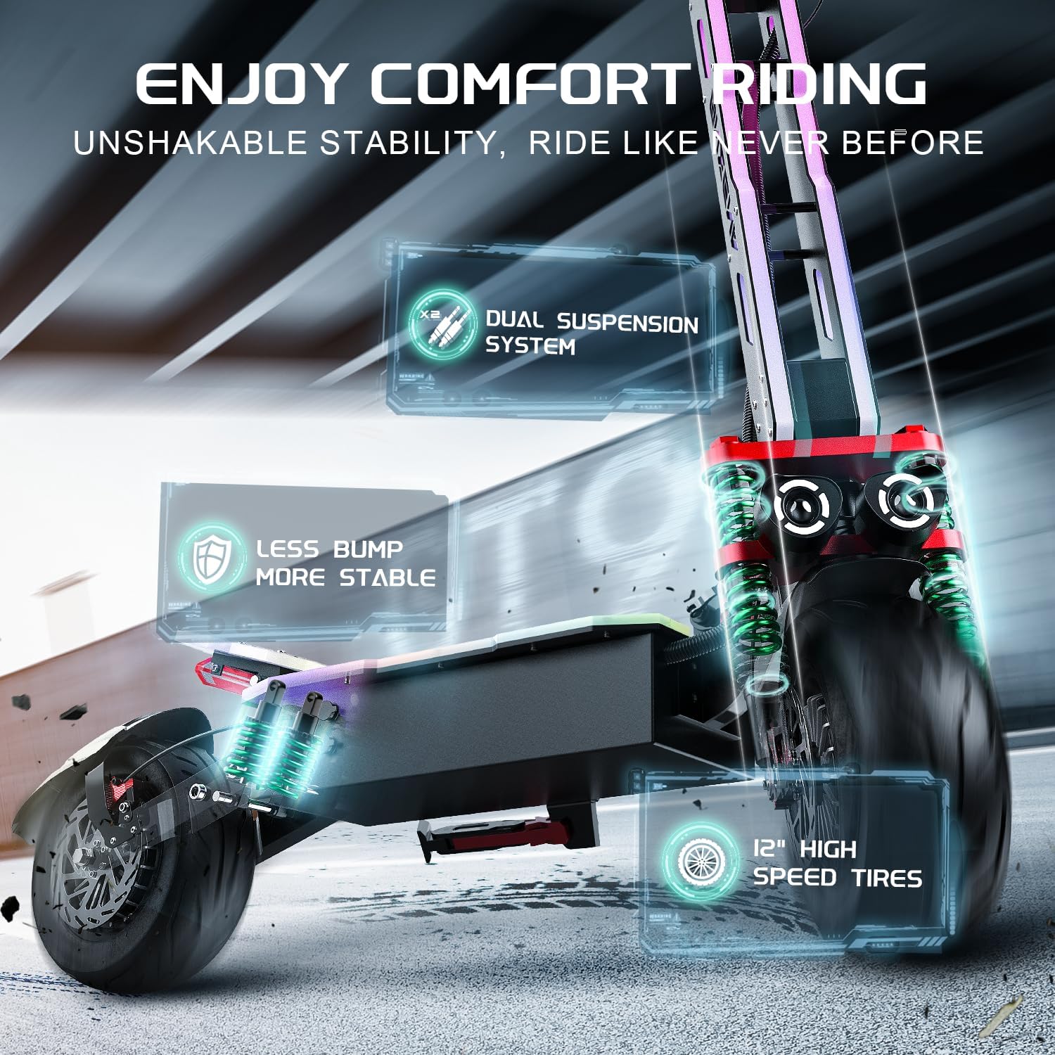 Electric Scooter Adults, 3500W/7000w Single/Dual Hyper Motor with 50/70 Miles Range