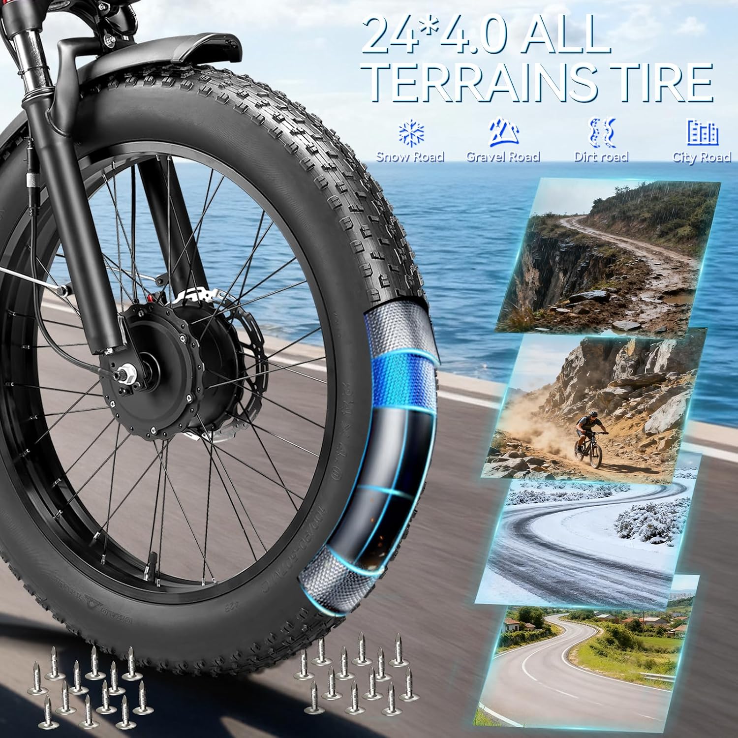 9000W Peak Dual-Motor All-Terrain Fat Tire Electric Mountain Bike – 47 MPH High-Performance Adult E-Bike with 58V 34Ah Battery