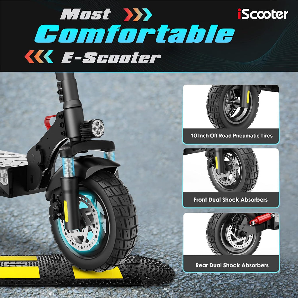 Electric Scooter, Off Road Tires, 800W Motor E-Scooter Up to 25/28 Miles Range,Top Speed 25/28 MPH, Adjustable Handlebar Height,Folding Commuting Electric Scooter for Adults