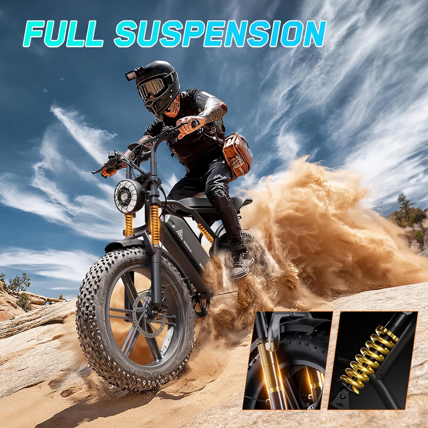 1500W Peak All-Terrain Fat Tire Electric Bike – UL 2849 Certified 48V 15Ah Power System