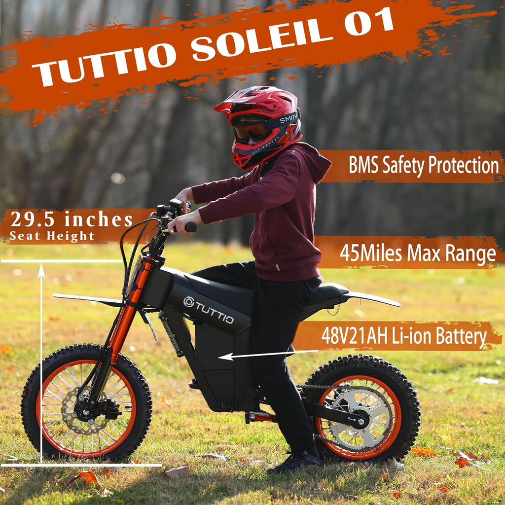 Electric Dirt Bike Adults 2000W Electric Bike 48V 21AH Removable