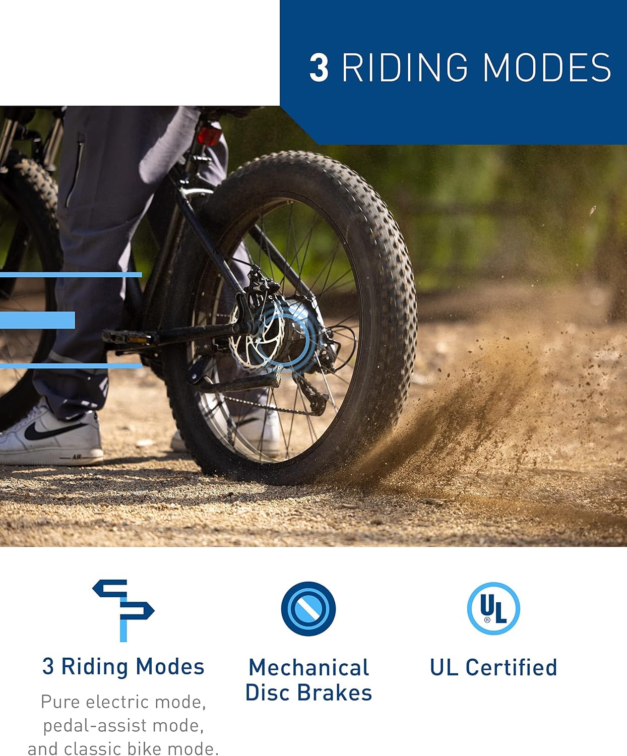 Hiboy Electric Bike for Adults, 28MPH 62.1Miles Range 1000W Peak Motor 48V 13Ah Removable Battery Ebike, 26“ x 4.0” Fat Tire Electric Bicycle, 7 Speed, Hydraulic Suspension, UL Certified