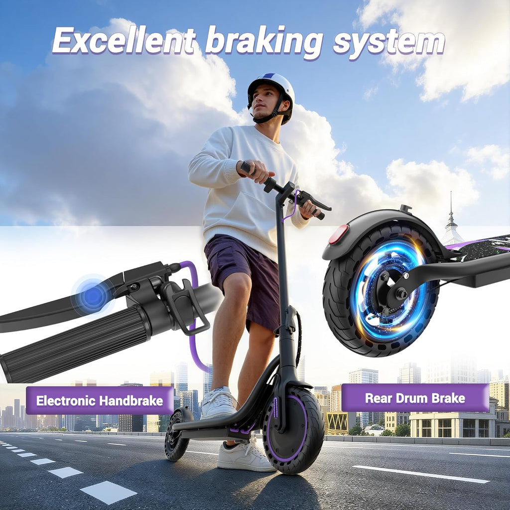Electric Scooter with Dual Suspensions, 19/22MPH, 500W/800WMotor, 60/40/31/23Miles Long Range, Dual Braking, Max Load 264 lbs