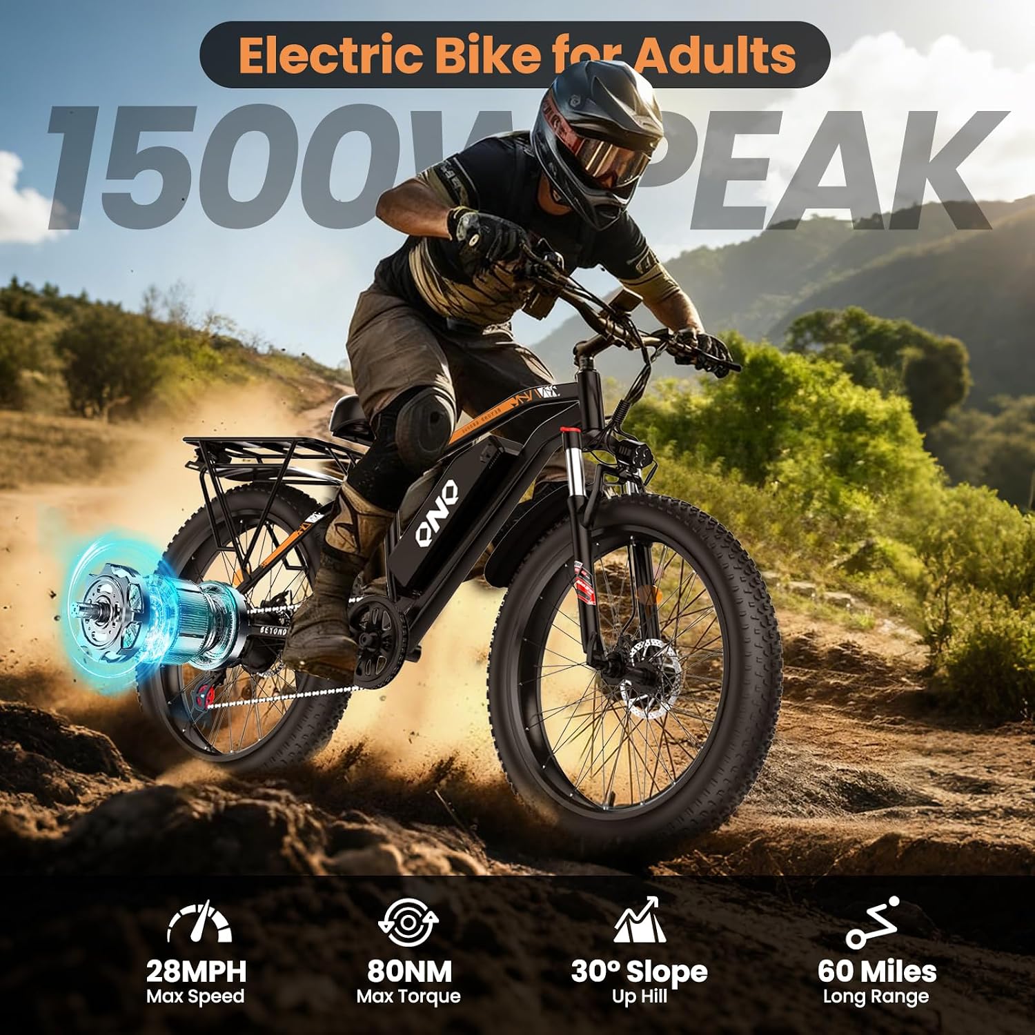 High-Power All-Terrain Fat Tire Electric Mountain Bike