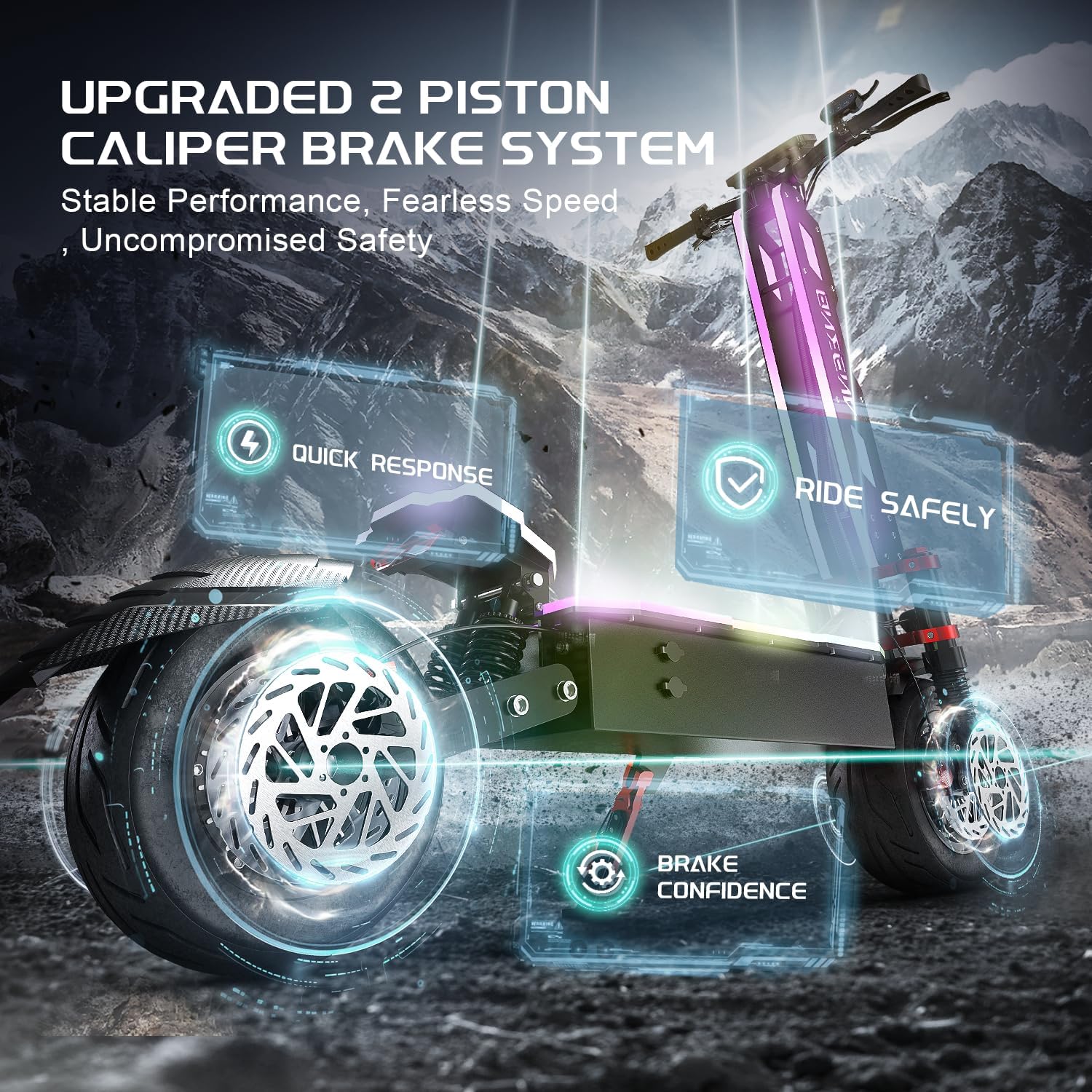 Electric Scooter Adults, 3500W/7000w Single/Dual Hyper Motor with 50/70 Miles Range