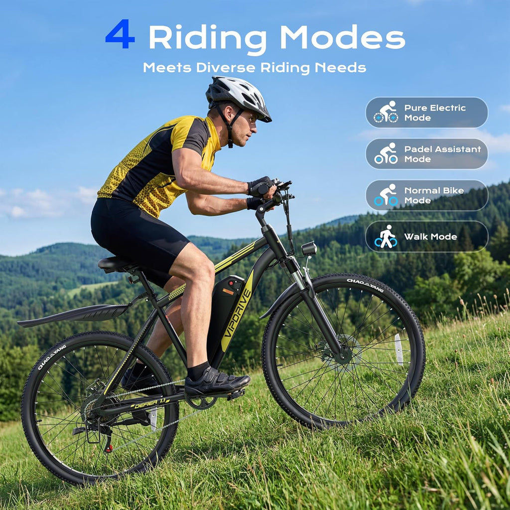 24"/26" Commuter & Mountain Electric Bike – 750W Peak Front Suspension All-Terrain E-Bike