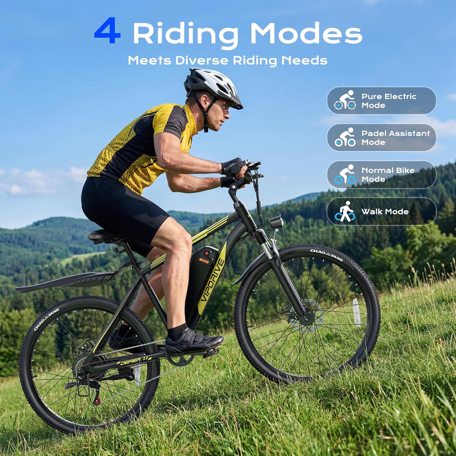 24"/26" Commuter & Mountain Electric Bike – 750W Peak Front Suspension All-Terrain E-Bike