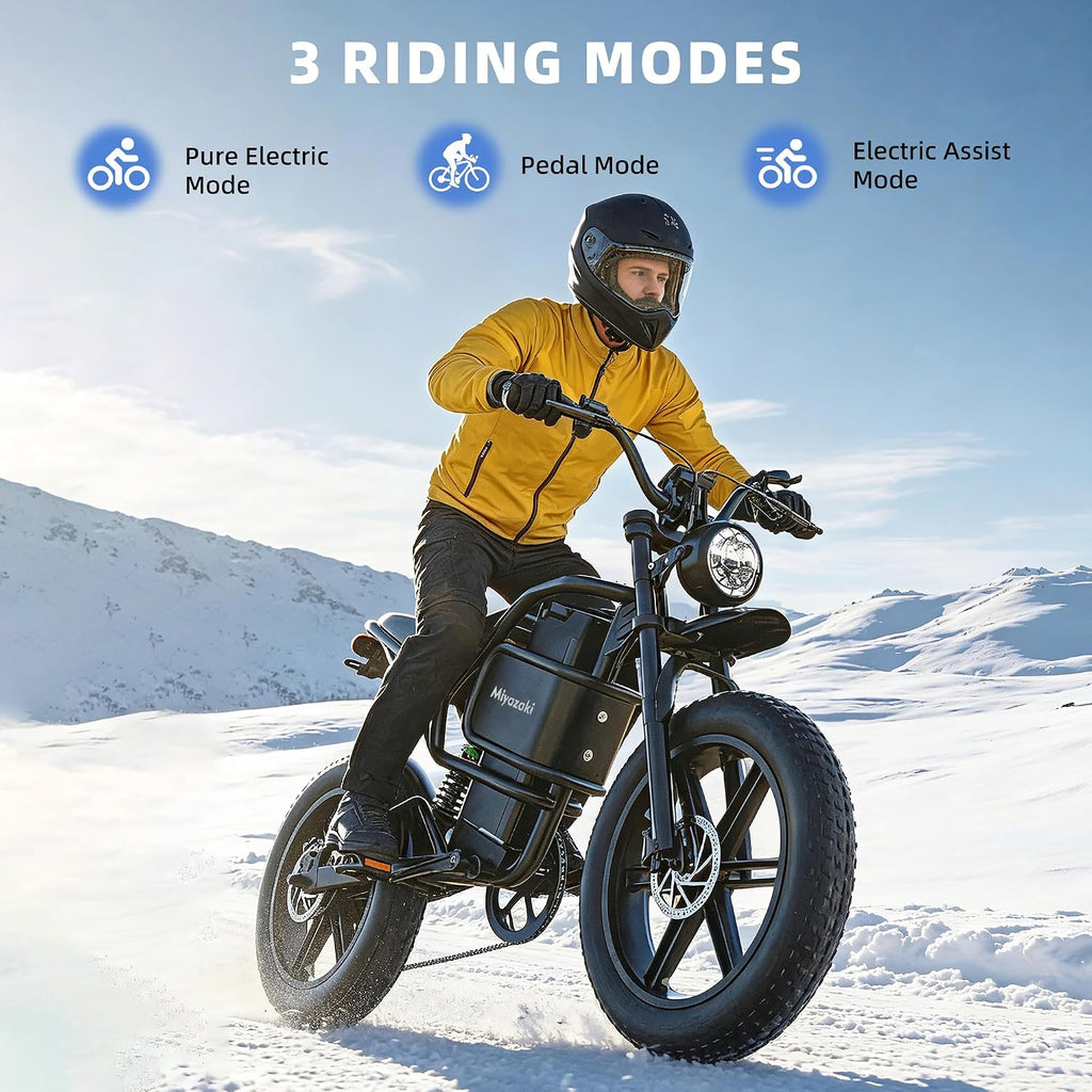 Smart 20" Fat Tire All-Terrain Electric Bike – 1500W Peak Motor, 35MPH Max Speed, 52V 25Ah Removable Battery, NFC/Password Start (UL2849 Certified)
